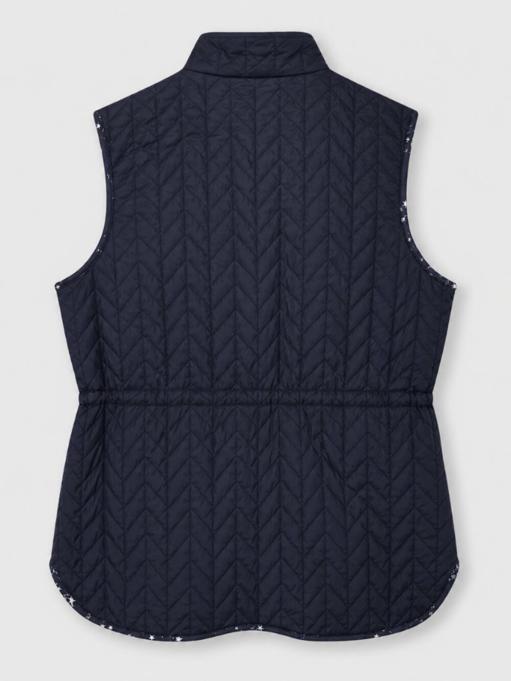 NWT Chico’s Zenergy Reversible Quilted Vest Size 2 12/14 Navy Star Print - Picture 4 of 5